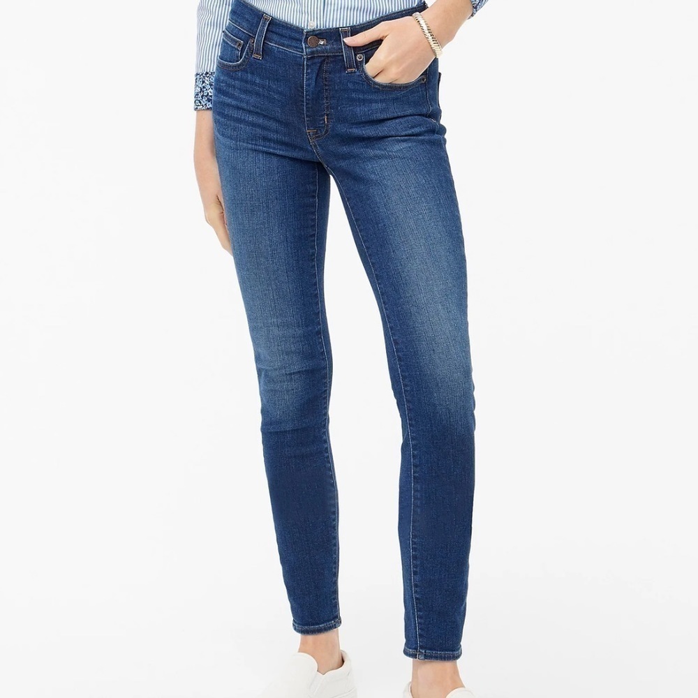J crew 8” rise skinny jeans signature stretch perfect blue wash